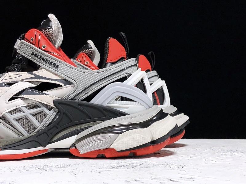 Track Grey and Red Sneakers