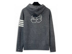4-Bar Zip Navy Hooded - Men's