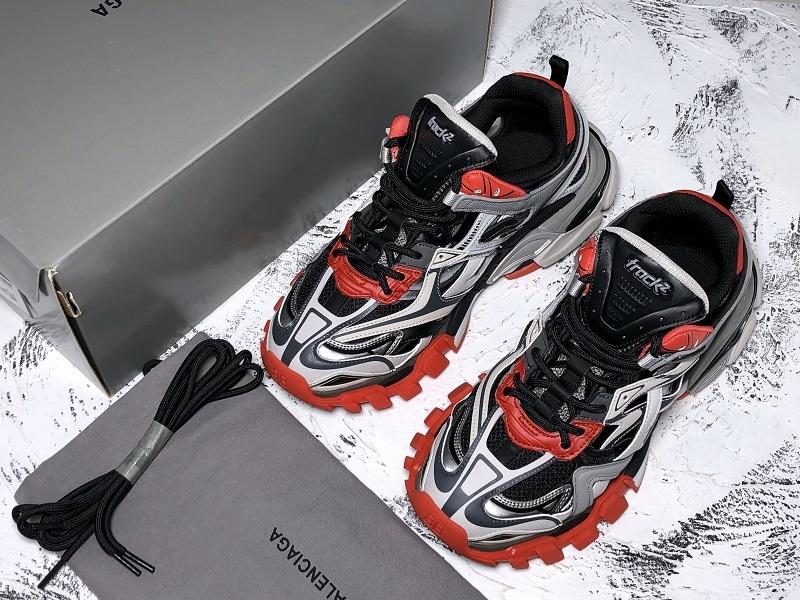 Track Grey and Red Sneakers