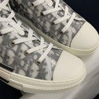 B23 High-Top Grey Oblique Canvas Sneakers
