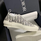 B23 Low Grey Oblique Cream Sole Sneakers