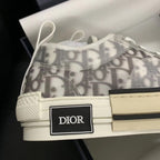 B23 Low Grey Oblique Cream Sole Sneakers