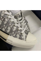 B23 Low Grey Oblique Cream Sole Sneakers