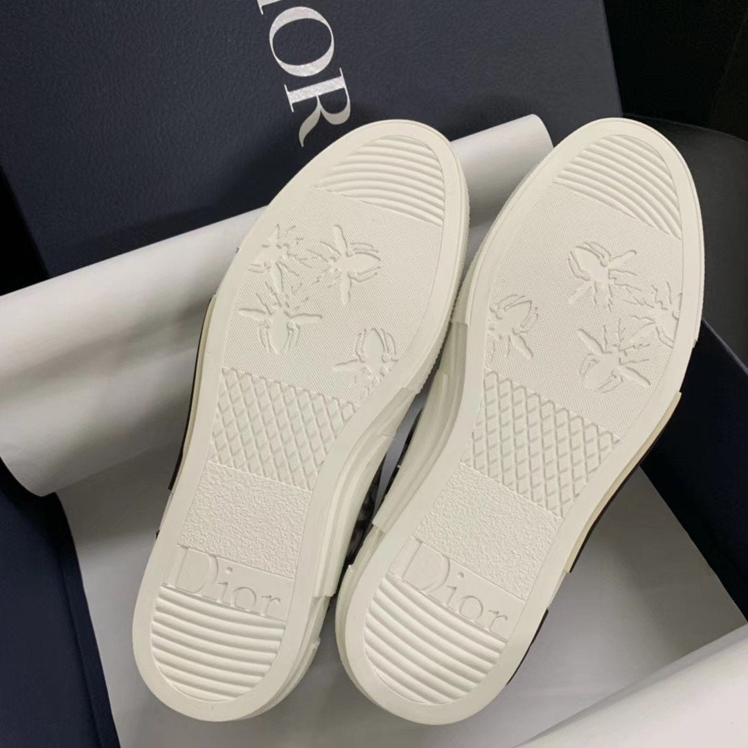 B23 Low Grey Oblique Cream Sole Sneakers