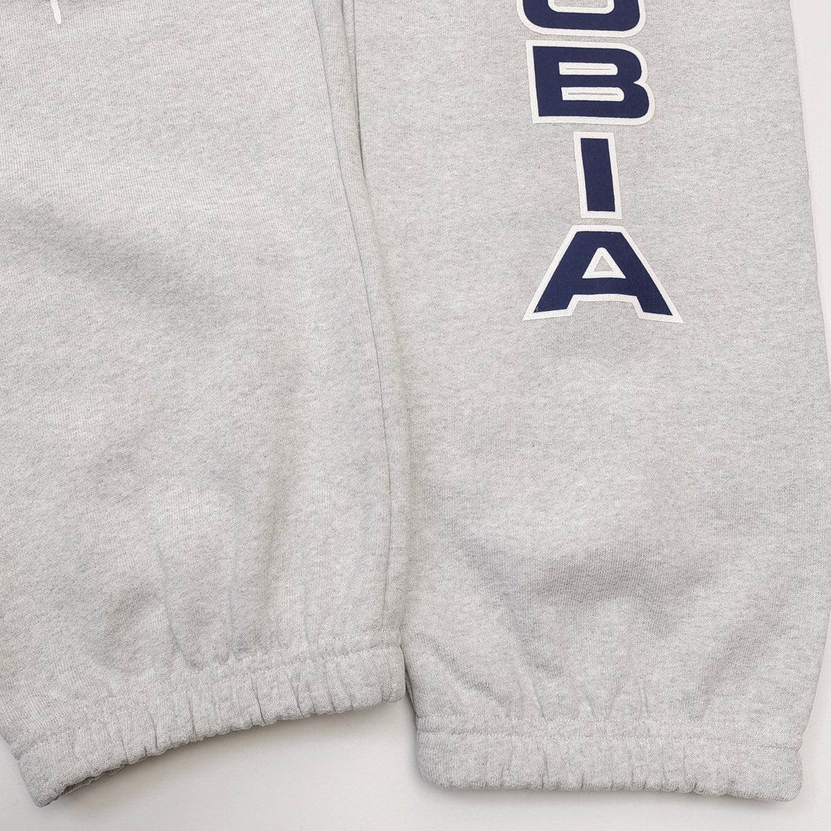 Grey Cotton Vertical Text Joggers - Men's