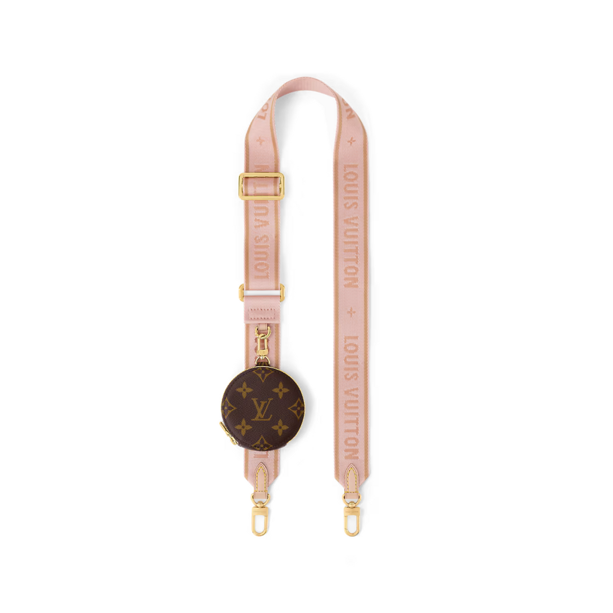Multi Pochette Accessoires – pink Monogram coated canvas Natural cowhide-leather trim Textile lining Gold-color – LUX VERSE Luxury Designer Fashion Outlet