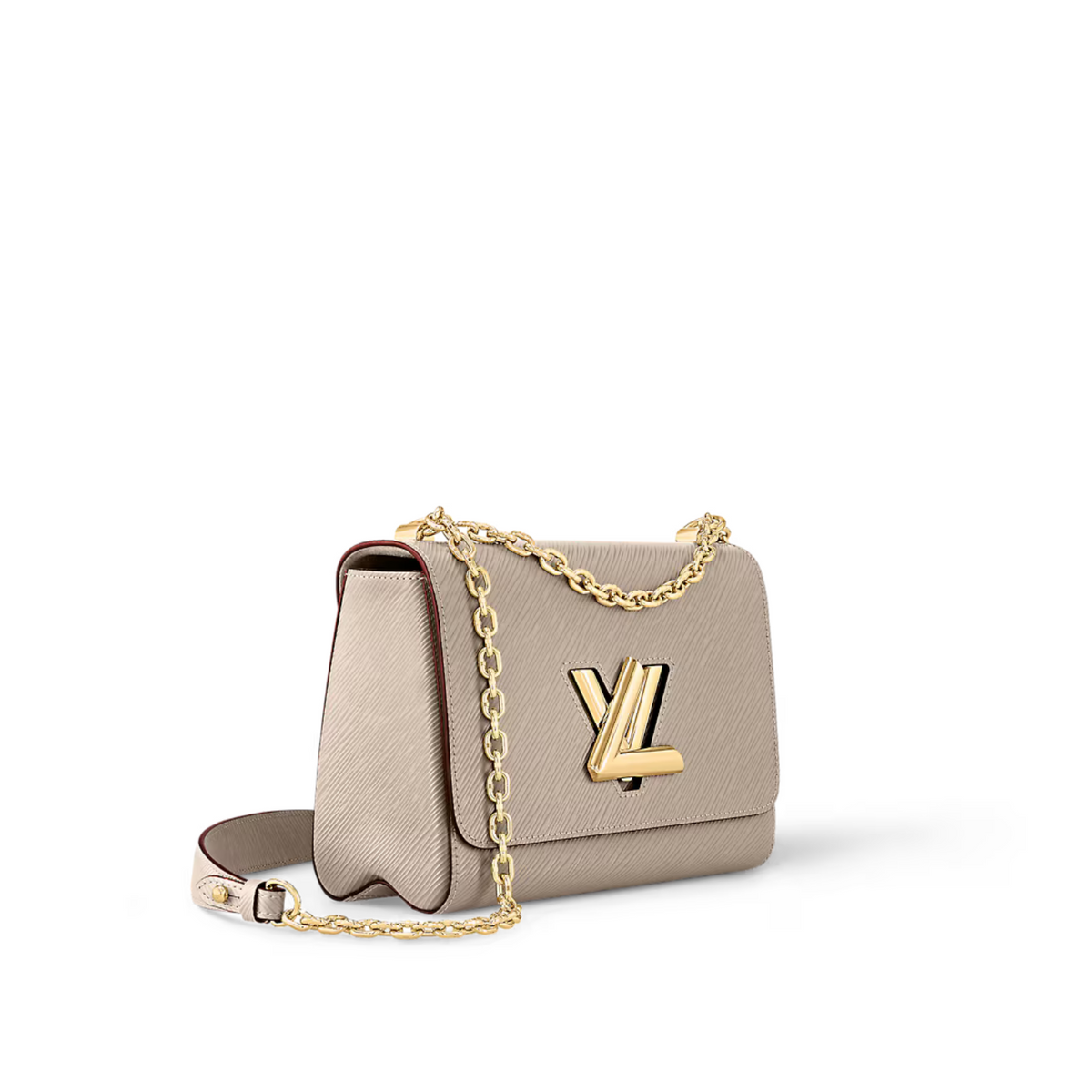 Twist MM Galet – the sliding chain strap can be doubled for shoulder carry or lengthened for – LUX VERSE Luxury Designer Fashion Outlet