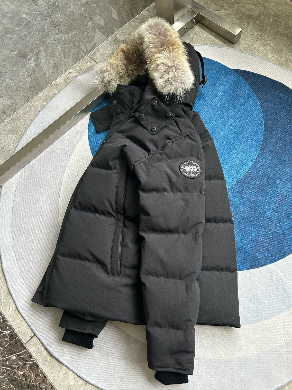 Black and White Parka - Men's