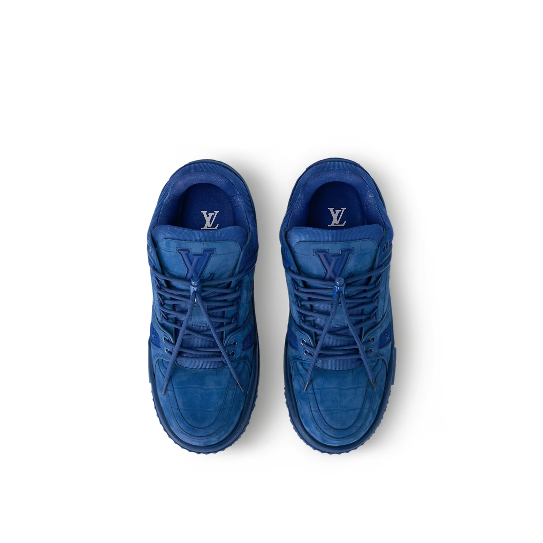 Louis Vuitton Trainer Leather Maxi Sneaker – it is signed with rubber Initials logos on the tongue, side and back – LUX VERSE Luxury Designer Fashion Outlet