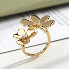 Clover Comos Gold Diamond Ring – LUX VERSE Luxury Designer Fashion Outlet