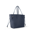 Neverfull MM Navy – the side laces allow the bag to be carried cinched or open for easy access to what’s – LUX VERSE Luxury Designer Fashion Outlet