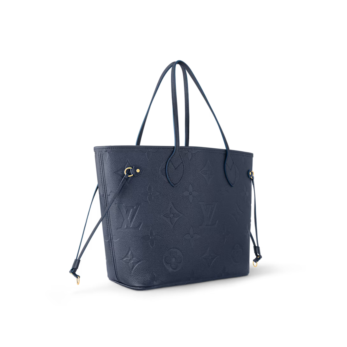 Neverfull MM Navy – the side laces allow the bag to be carried cinched or open for easy access to what’s – LUX VERSE Luxury Designer Fashion Outlet