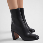 Leather booties – leather lining Side zipper closure Boot leg: 16 cm Leather and rubber sole – LUX VERSE Luxury Designer Fashion Outlet