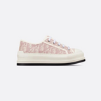 Walk'n'Platform Comfort Sneakers – the upper in nude Oblique embroidered cotton reveals a comfortable thick sole, – LUX VERSE Luxury Designer Fashion Outlet