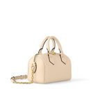 Speedy Bandoulière 20 Crème Beige – a removable chain-and-leather strap enables comfortable shoulder and cross-body carry – LUX VERSE Luxury Designer Fashion Outlet