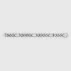 Interlocking Bracelet – metal with palladium finish Gourmette chain design with Interlocking G detail Box – LUX VERSE Luxury Designer Fashion Outlet