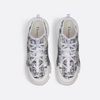 D-Connect Printed Fabric Sneaker – the technical fabric style features a thick sole, rubber detailing and a round toe – LUX VERSE Luxury Designer Fashion Outlet