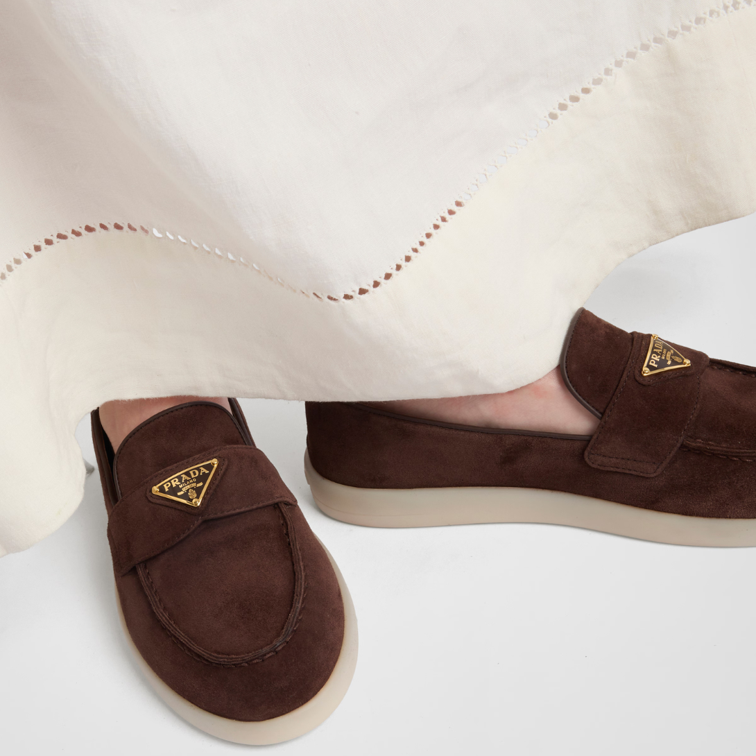 Suede loafers – these suede loafers with classic charm feature a pinched stitch seam on the upper – LUX VERSE Luxury Designer Fashion Outlet