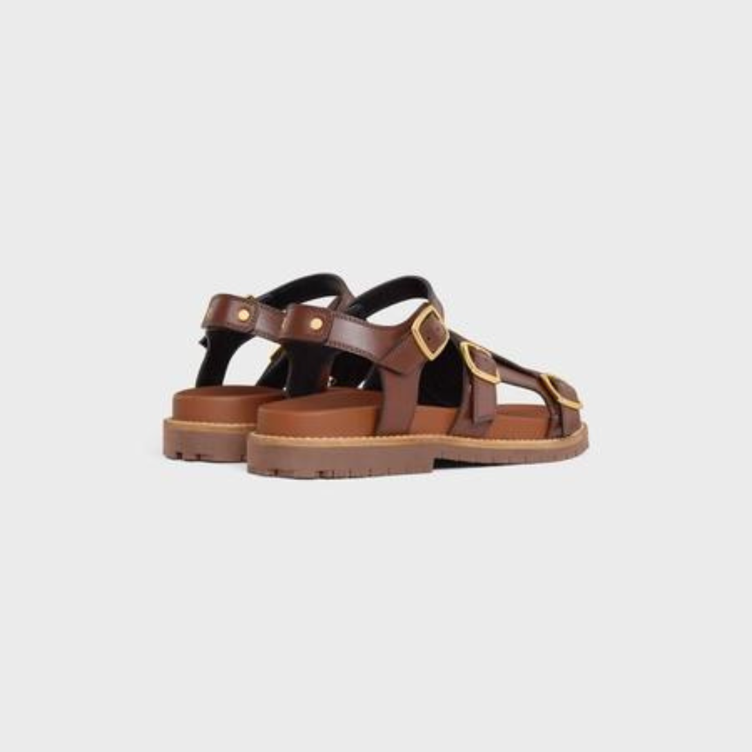 MINO SANDAL in CALFSKIN – 100% CALFSKIN100% Calfskin LinningEMBOSSED TRIOMPHE ON THE UPPER OF – LUX VERSE Luxury Designer Fashion Outlet