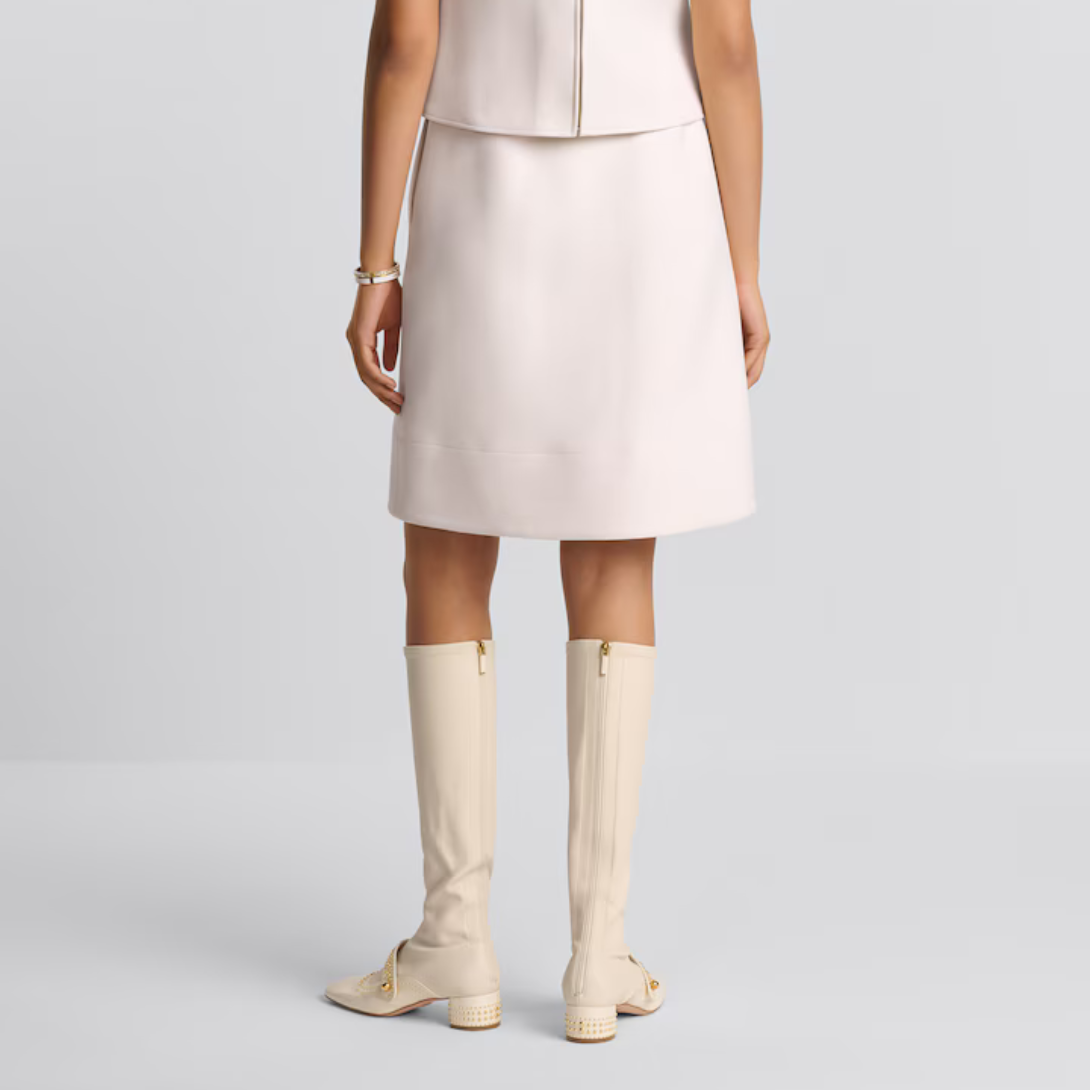 Belle-D Heeled Boot – a decorative strap adorned with a gold-finish CD metal pearl, inspired by the iconic – LUX VERSE Luxury Designer Fashion Outlet