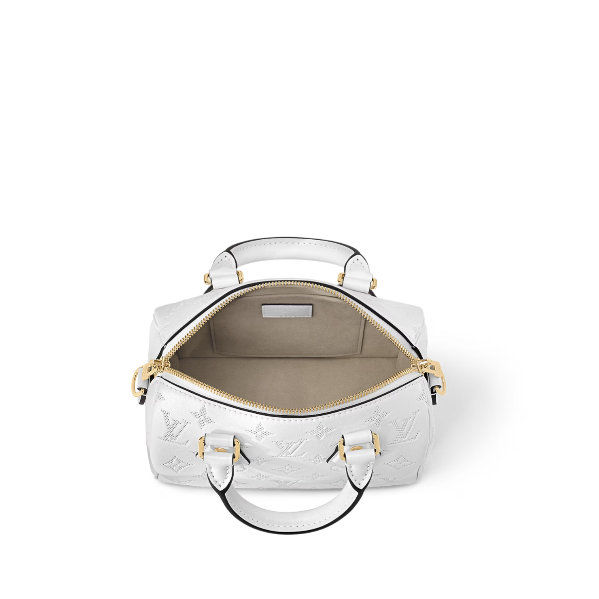 Speedy Bandoulière 20 White – rolled-leather handles and a removable and adjustable strap enable a variety – LUX VERSE Luxury Designer Fashion Outlet