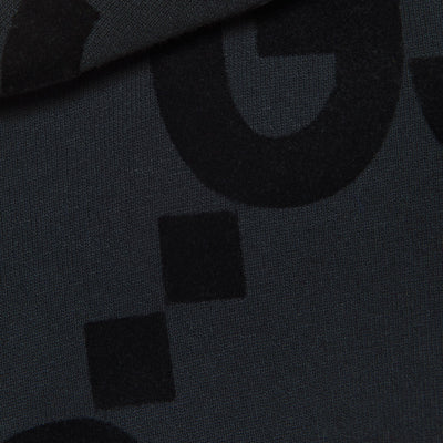 GG FLOCKED PRINT COTTON FLEECE SWEATSHIRT - LUX VERSE - Luxury designer fashion outlet