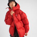 Re-Nylon hooded down jacket – this hooded down jacket with a contemporary design and oversized silhouette is made – LUX VERSE Luxury Designer Fashion Outlet