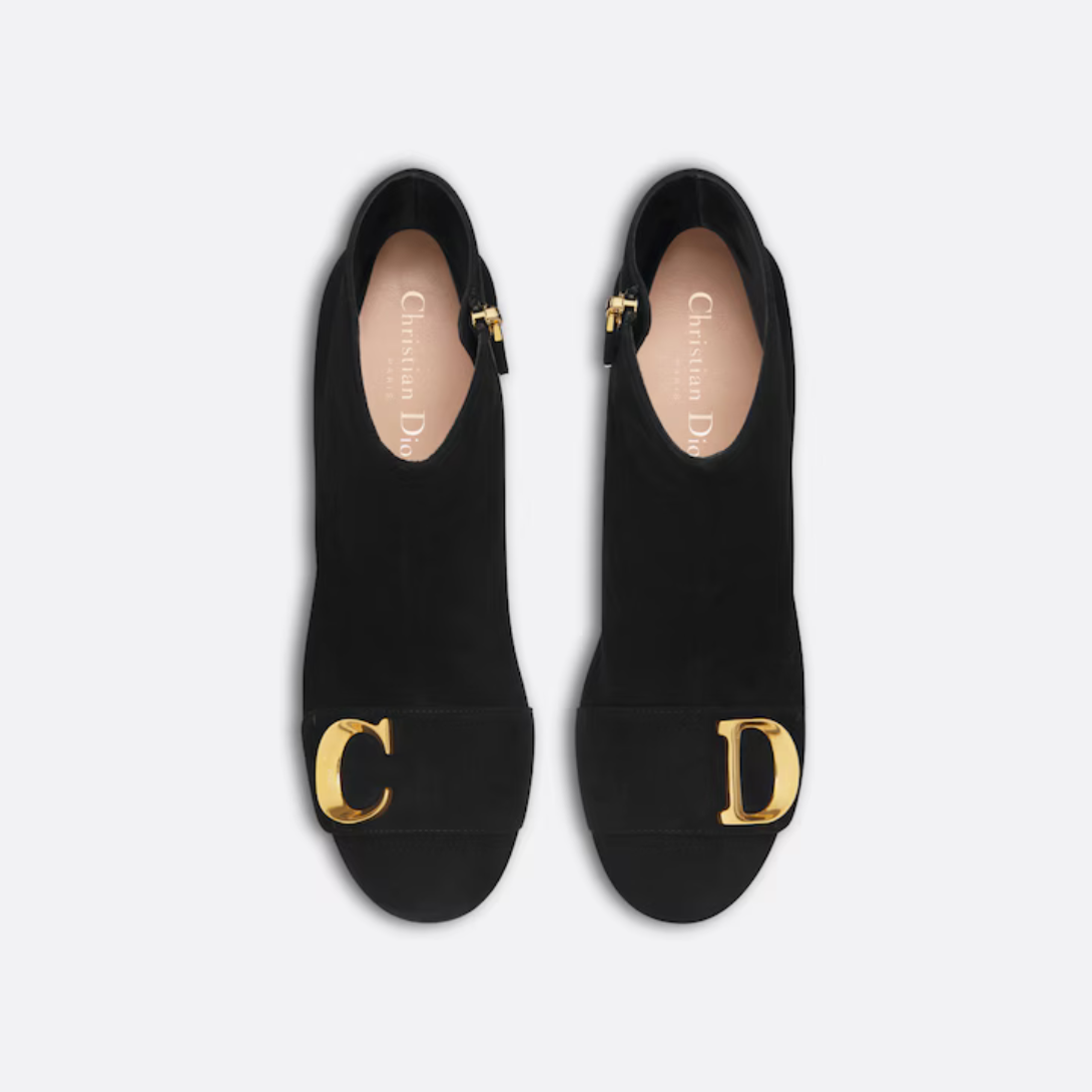 C'est Heeled Ankle Boot Black – completed by a rounded toe with a modern look and an 8 cm (3) cylindrical heel, – LUX VERSE Luxury Designer Fashion Outlet