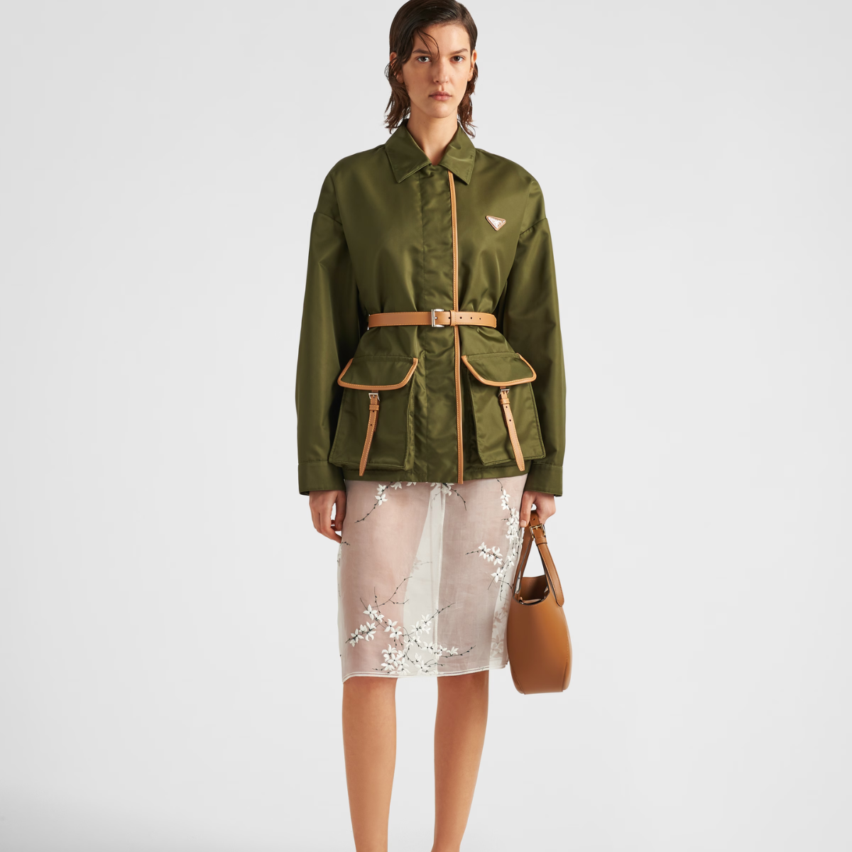 Re-Nylon jacket – the garment with shirt-style collar reinterprets classic elements with – LUX VERSE Luxury Designer Fashion Outlet