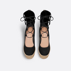 Laced Wedge Sandal-Boot – the shoe can be paired with shorts or a short skirt to complete a couture look – LUX VERSE Luxury Designer Fashion Outlet