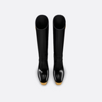 Runway Heeled Boot – featuring a 13-cm (5) heel and 5-cm (2) natural crepe-effect rubber platform – LUX VERSE Luxury Designer Fashion Outlet