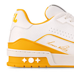 Louis Vuitton Trainer Velocity Sneaker – grained calf leather 7 hours of stitching for one pair Rubber outsole Initials on – LUX VERSE Luxury Designer Fashion Outlet