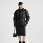 Re-Nylon down fashion jacket – soft, enveloping volumes create the silhouette of this Re-Nylon down jacket, – LUX VERSE Luxury Designer Fashion Outlet