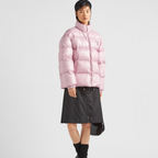 Re-Nylon hooded goose down jacket – medium down jacket Goose down padding Stand-up collar Long sleeves Elasticized cuff – LUX VERSE Luxury Designer Fashion Outlet