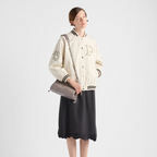 Canvas bomber jacket with patches – quilted lining Ribbed knit collar Long sleeves Ribbed knit cuffs Snap closure Welt – LUX VERSE Luxury Designer Fashion Outlet