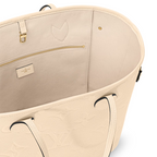Neverfull MM Creme – the side laces can be tightened for a sleeker look or loosened for more casual use – LUX VERSE Luxury Designer Fashion Outlet