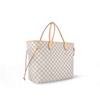 Neverfull GM Rose Ballerine – crafted from fresh Damier Azur canvas with natural cowhide trim, it is ultra-roomy – LUX VERSE Luxury Designer Fashion Outlet