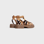 CLEA TRIOMPHE GLADIATOR SANDAL in CROCODILE STAMPED CALFSKIN – 100% CALFSKIN100% CALFSKIN LINING1.6 IN (40 MM) heelTRIOMPHE METAL PIECEEMBOSSED – LUX VERSE Luxury Designer Fashion Outlet