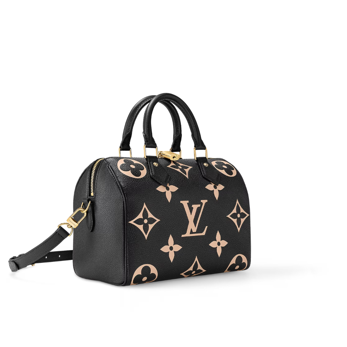 Speedy Bandoulière 25 – finished with gold-color hardware, the interior is lined in red – LUX VERSE Luxury Designer Fashion Outlet