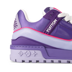 Trainer Maxi Lasered Canvas Sneaker – this version comes in lasered Monogram canvas with rubber Initials logos on – LUX VERSE Luxury Designer Fashion Outlet
