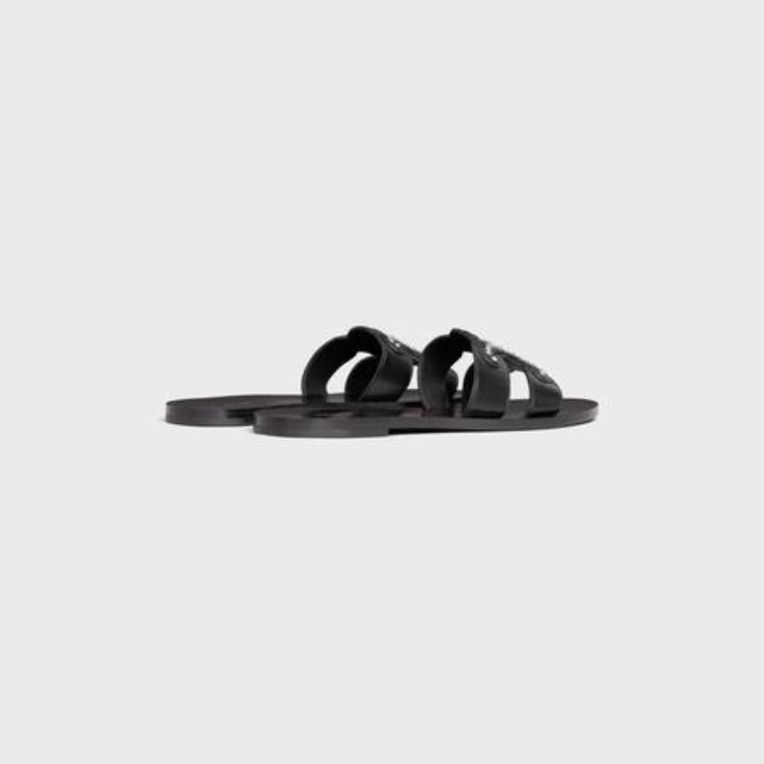 TRIOMPHE MULE in LAMBSKIN WITH STRASS – 100% LAMBSKIN100% Calfskin Lining0.2 IN (5 MM) heelSTACKED LEATHER HEEL – LUX VERSE Luxury Designer Fashion Outlet