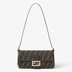 Baguette Handbag – metal details with a golden finish – LUX VERSE Luxury Designer Fashion Outlet