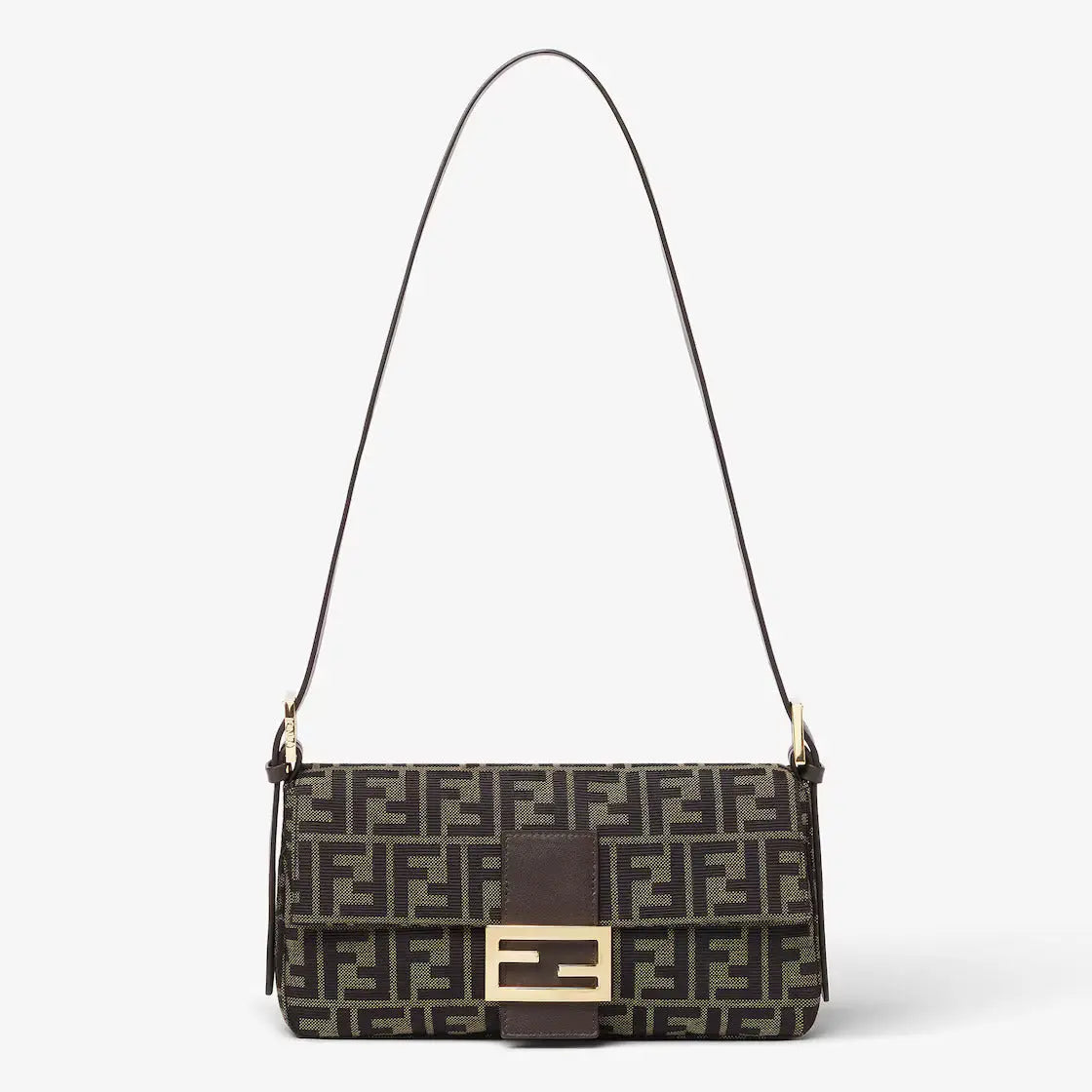 Baguette Handbag – metal details with a golden finish – LUX VERSE Luxury Designer Fashion Outlet