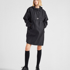 Printed Re-Nylon raincoat – loose fit Lined Hooded Long sleeves Cuff with hook-and-loop strap Button and zipper – LUX VERSE Luxury Designer Fashion Outlet