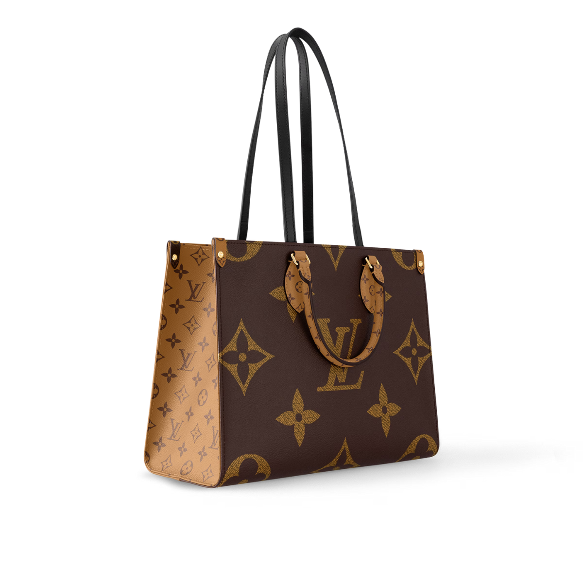 OnTheGo M – twin Toron top handles and two shoulder straps offer several different carry styles, – LUX VERSE Luxury Designer Fashion Outlet