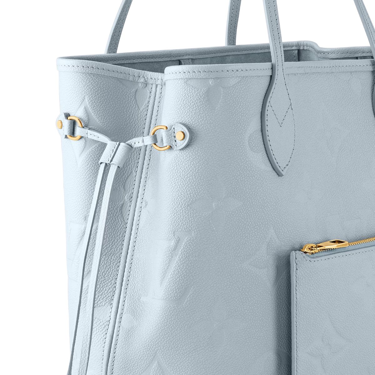 Neverfull MM Blue – inside there’s a removable pouch which can be used as a clutch – LUX VERSE Luxury Designer Fashion Outlet