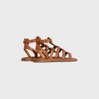 LYMPIA GLADIATOR SANDAL in CALFSKIN – tHE UPPERENGRAVED ADJUSTABLE BUCKLESLIGHTY PADDED LEATHER INSOLERUBBER – LUX VERSE Luxury Designer Fashion Outlet