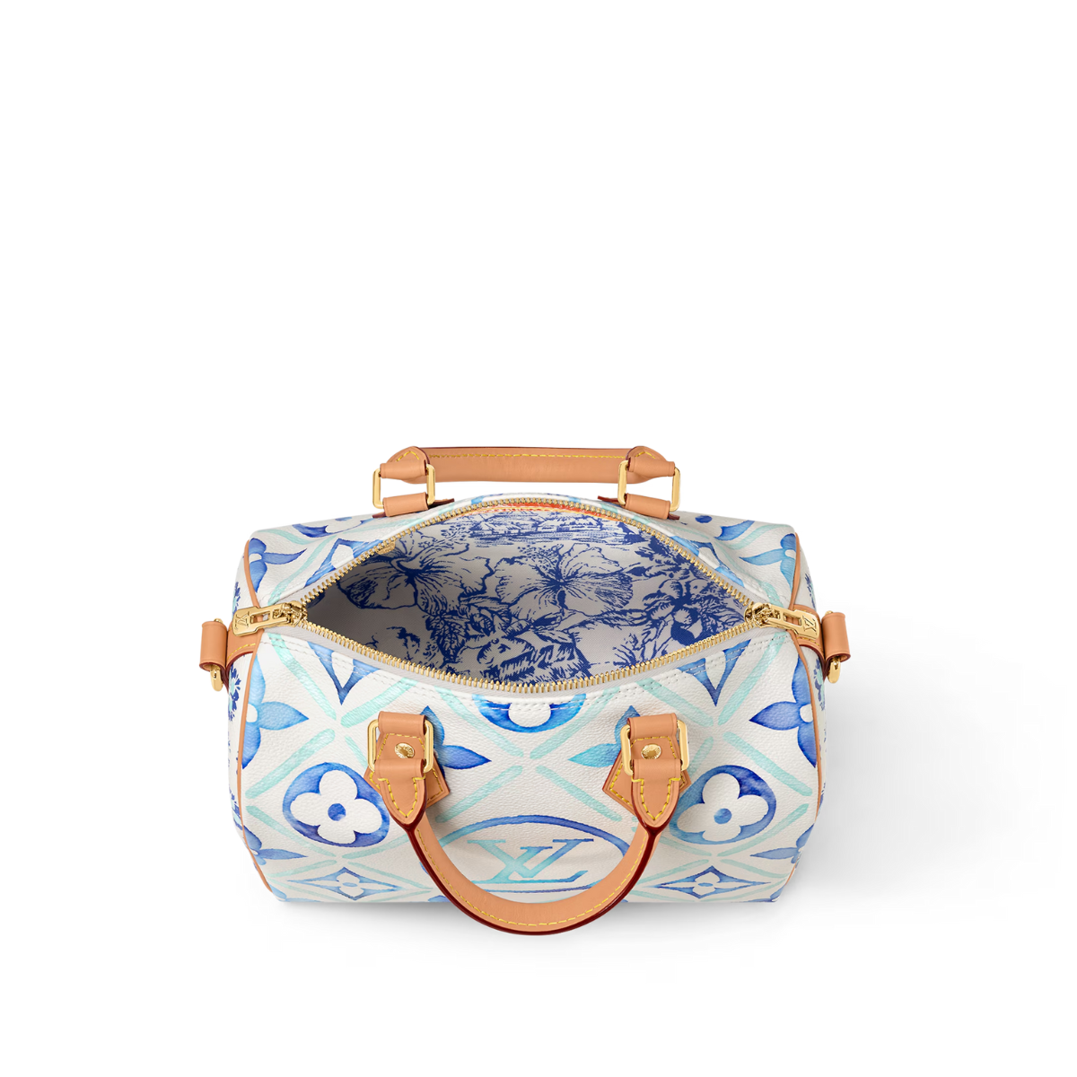 Speedy Bandoulière 25 Blue – the Circle signature is centered on the bag – LUX VERSE Luxury Designer Fashion Outlet