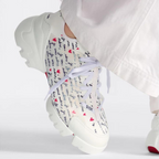 D-Connect Sneaker – part of capsule, the D-Connect sneaker showcases the black and red Je Vous Adore (I – LUX VERSE Luxury Designer Fashion Outlet