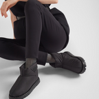 Re-Nylon booties – the triangle logo, reimagined in always new ways, is presented here in embossed – LUX VERSE Luxury Designer Fashion Outlet